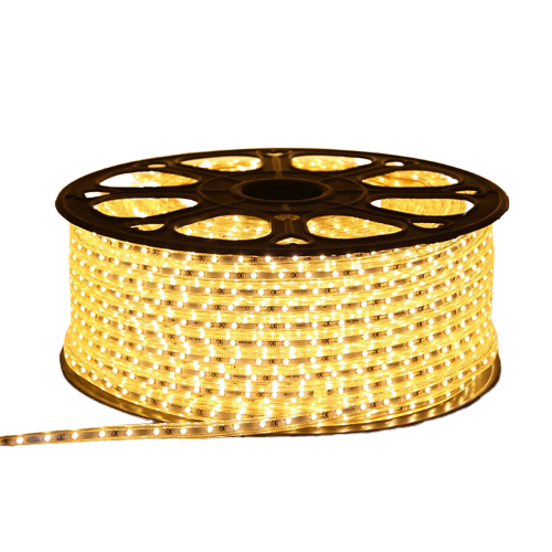 Đèn led dây 5050, điện áp 220V, công suất 14.4W JCVTECH 5050-220V-60D màu vàng ấm, 60 chip/m, 100m/ cuộn