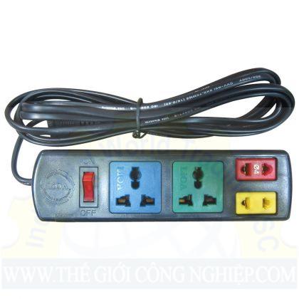 Ổ cắm điện 2D+2S dây 3mx2 LiOA 2D2S32