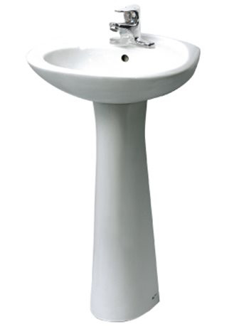 Chậu rửa lavabo treo tường Inax L-284V(EC/FC) & L-284VD, kích thước 425x495x194 mm