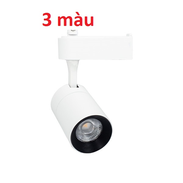 Đèn led chiếu điểm gắn ray 20W TCE 005, Ánh sáng 3 chế độ, vỏ trắng, kích thước Ø65x155mm
