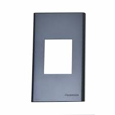 Mặt dùng riêng cho ổ đơn 3 chấu Panasonic WEV680290MB, màu đen ánh kim