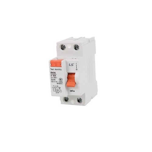 Cầu dao điện loại tép bảo vệ quá tải và chống rò điện RCCB LS, RKN 1P+N 63A 6kA, gắn thanh ray