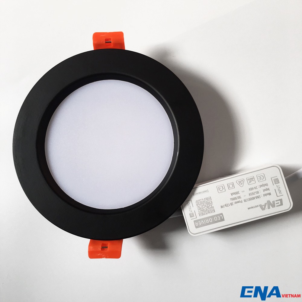 Đèn led downlight âm trần đen 9W Ø90 DTD series ENA DTD09-120/SE(T)D, ánh sáng trắng
