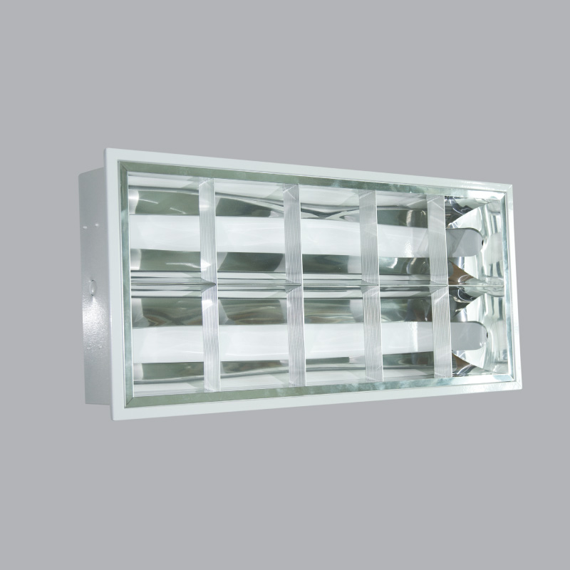 Máng đèn xương cá âm trần 2 bóng 0.6m MPE MAT 218, 605x300x83mm, 2 cái/thùng