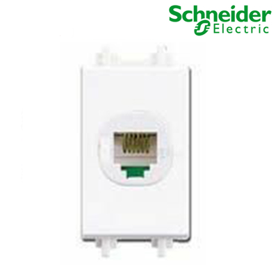 Ổ cắm điện thoại S-Flexi Size S Schneider F30R4M_WE_G19, màu trắng