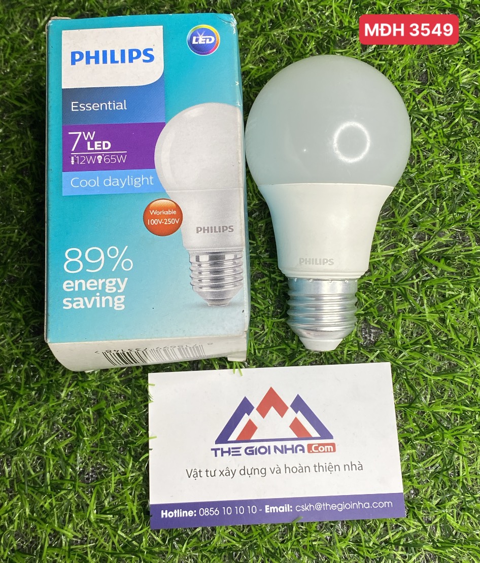 Đèn Led Bulb Essential G5 Philips ESS LED bulb 7W E27 VN T, ánh sáng trắng, 12 bóng/thùng