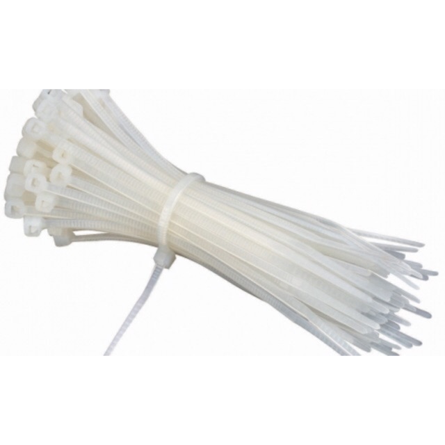 Dây rút nhựa 5 tấc, KT 10x500mm, rộng 7.1mm, màu trắng, 100 sợi/gói