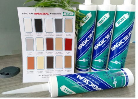 Keo silicone KCC MG97, 300ml màu gỗ sồi ( màu số 5), thùng 25 chai