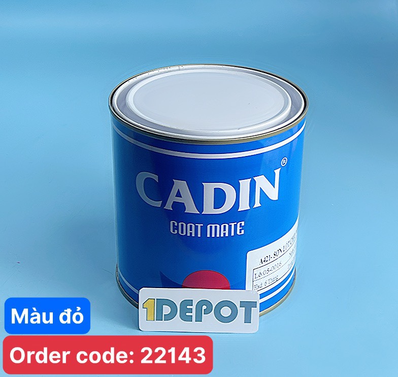 Sơn chịu nhiệt Cadin HTP-344 200°C, màu đỏ, 1TP (1kg/lon)