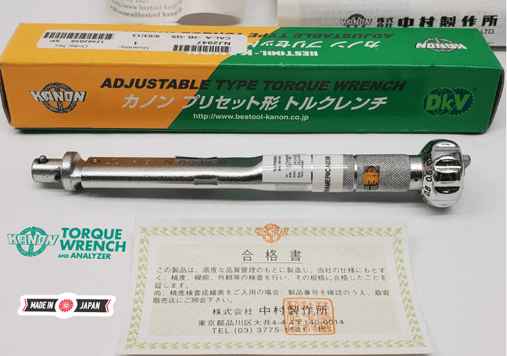 Cờ lê lực đầu dời Kanon N6LCK (model cũ - N60LCK), dải lực siết 2 - 6 N.m