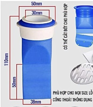 Bộ ống silicon dùng cho lỗ thoát sàn/ ống thoát nước cống kính thước 40-50mm