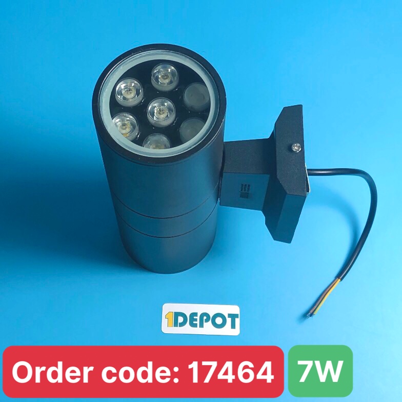Đèn tròn 2 đầu treo tường bóng led CN-266 oem, 7W Màu đen