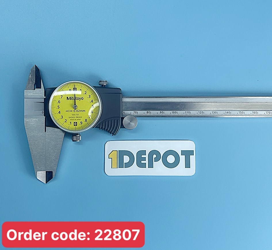 Thước cặp đồng hồ Mitutoyo 505-731, 0-200mm/0.02mm